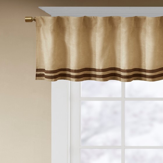Dune Microsuede Striped Window Valance Madison Park Olliix