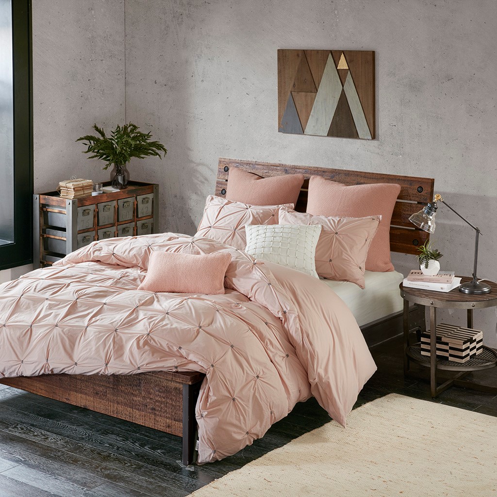 Full Queen Masie 3 Piece Elastic Sewn Cotton Comforter Set Blush Ink Details About Full Queen Masie 3 Piece Elastic Sewn Cotton Comforter Set Blush Ink Ivy 10 1012