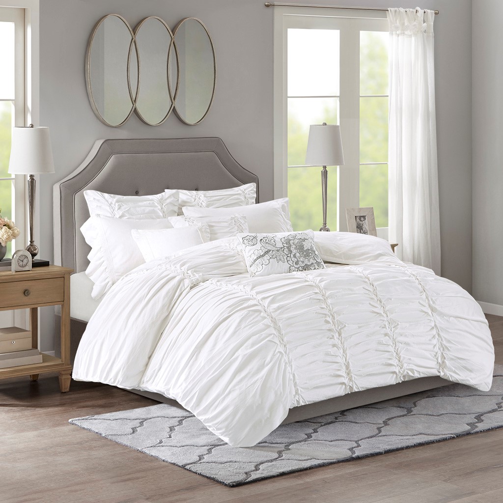 King Gardenia Oversized Duvet Style Cotton Comforter Set Farmhouse