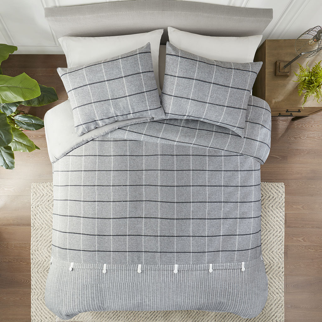 Details about   Madison Park Adler Reversible Comforter Sherpa to Faux Mink Quilted Design Moder 