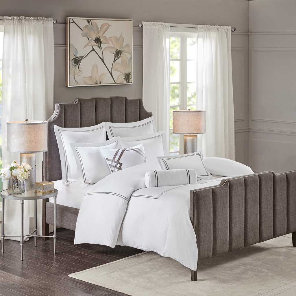 King Hotel 101 400 Thread Count Comforter Set Cotton Grey Madison Details About King Hotel 101 400 Thread Count Comforter Set Cotton Grey Madison Park Signature