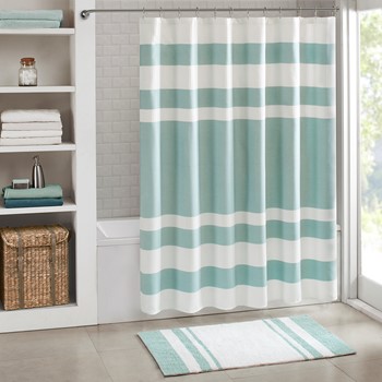 Madison Park Shower Curtains Bath Sets Designer Living Spa Waffle Shower Curtain With 3m Treatment