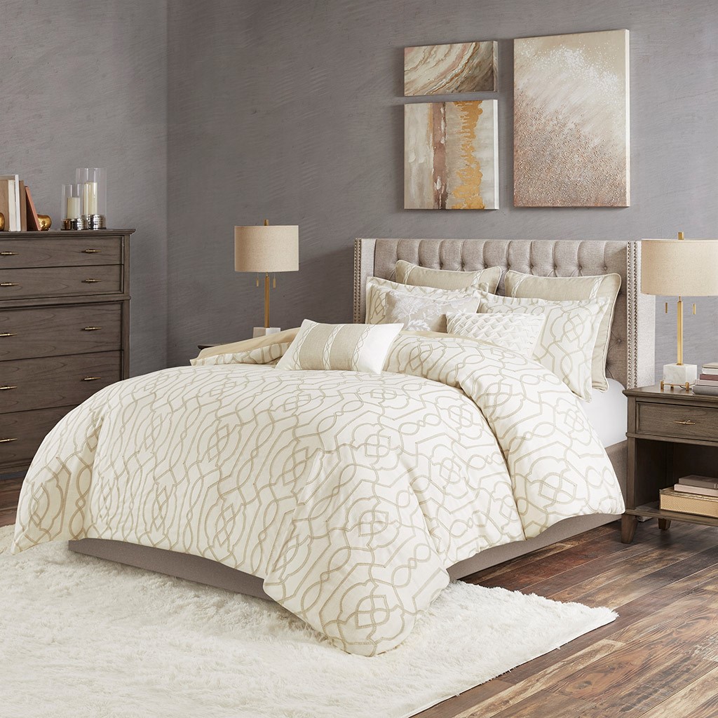 Queen Size New Clarity Comforter Set Neutral Madison Park Signature ...