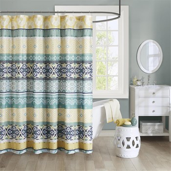 Arissa 100% Microfiber Printed Shower Curtain Arissa 100% Microfiber Printed Shower Curtain