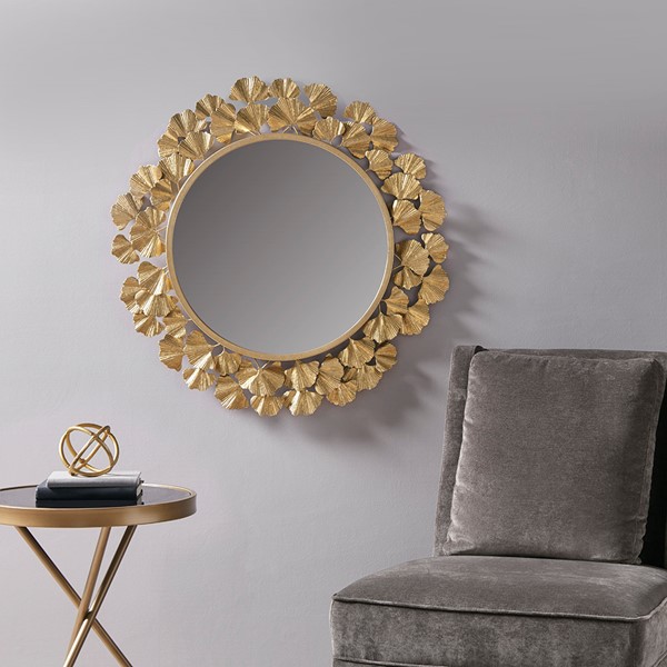 Eden Gold Foil Ginkgo Mirror By Martha, Martha Stewart Living Mirror