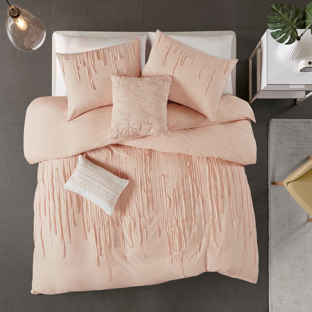 Full Queen Size Paloma Cotton Comforter Set Cotton Blush Urban