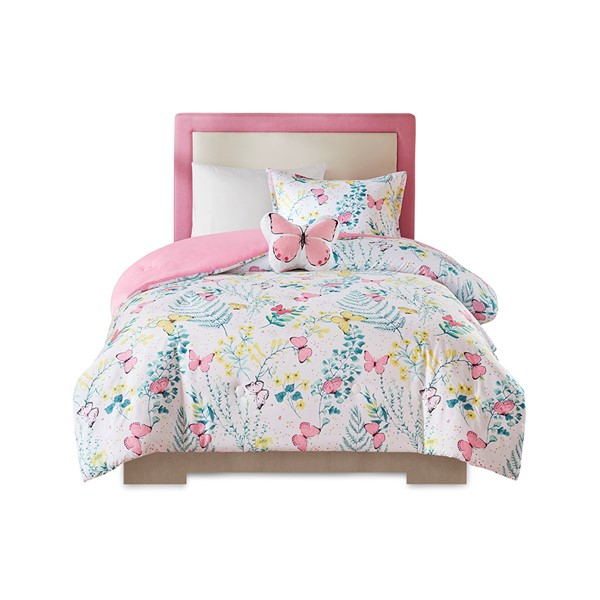 Cynthia Printed Butterfly Comforter Set By Mi Zone Kids Designer Living