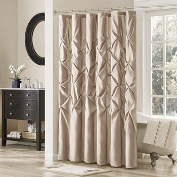 Laurel Tufted Semi-Sheer Shower Curtain