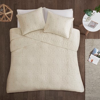 urban habitat caden 3 piece cotton coverlet se urban habitat caden 3 piece cotton coverlet se