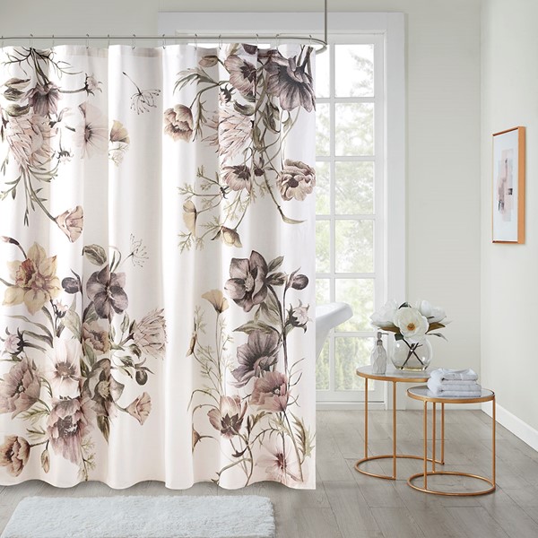 Cassandra Printed Cotton Shower Curtain By Madison Park Designer