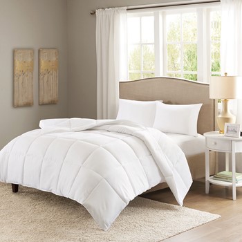 madison park barrett scotchgard down alternative comforter mini se