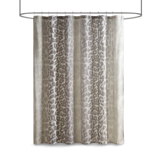 Leo Cotton Gauze Printed Shower Curtain, Gauze Shower Curtain