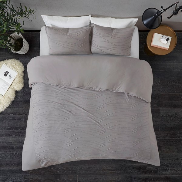 Dion 3 Piece Cotton Blend Jersey Knit Duvet Cover Set By Madison