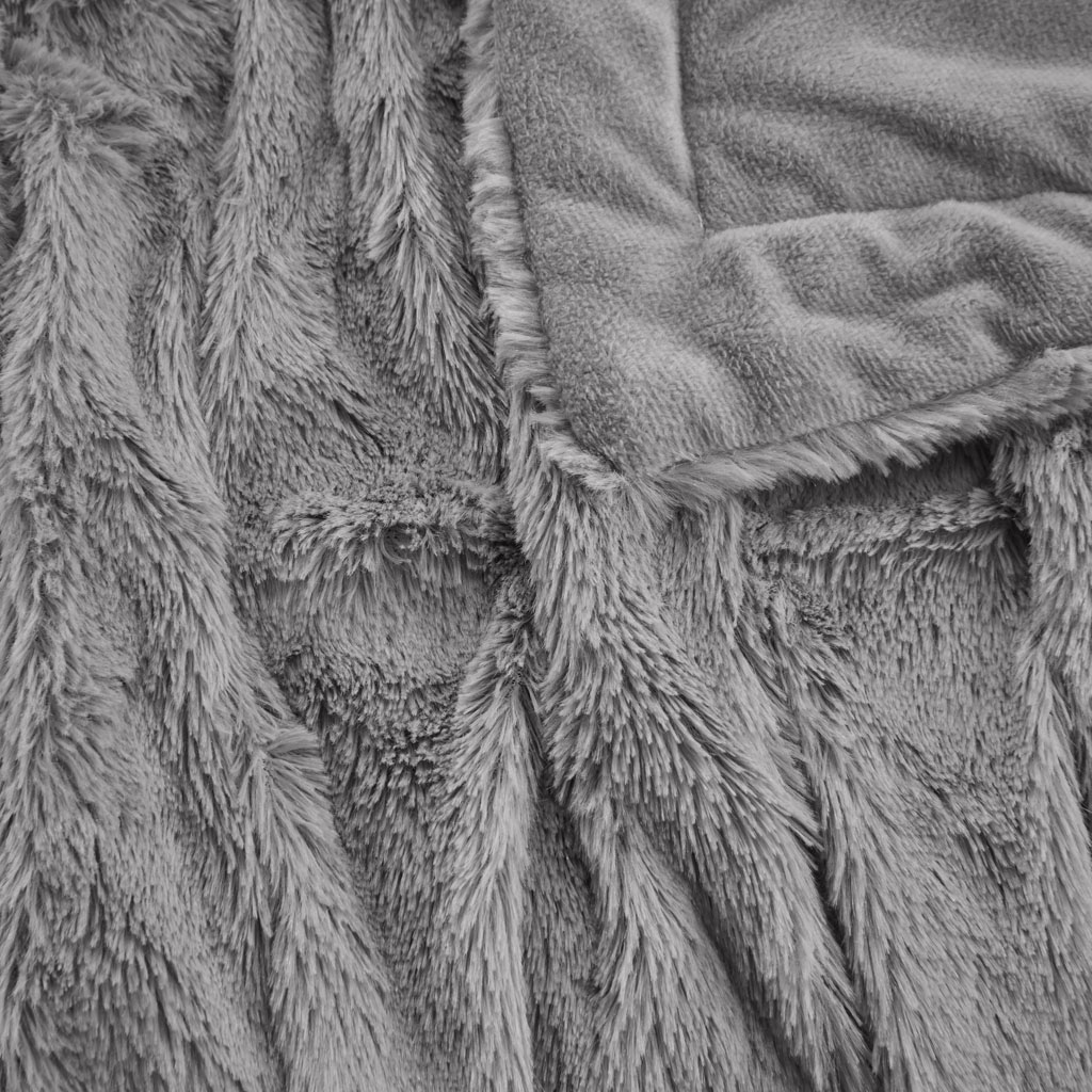 Luxury Ruched Fur Throw