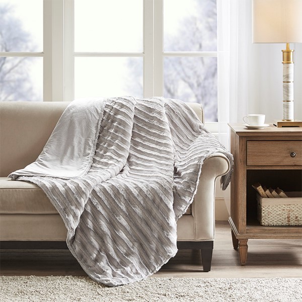 Duke Faux Fur Weighted Blanket By Beautyrest Designer Living